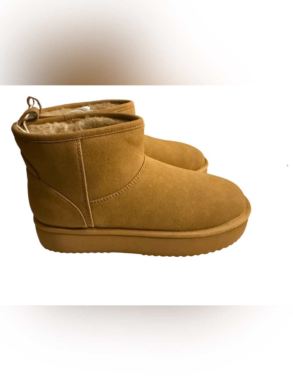 AE American Eagle The Hangout Platform Booties Chestnut Brown Size 8 (NWT)